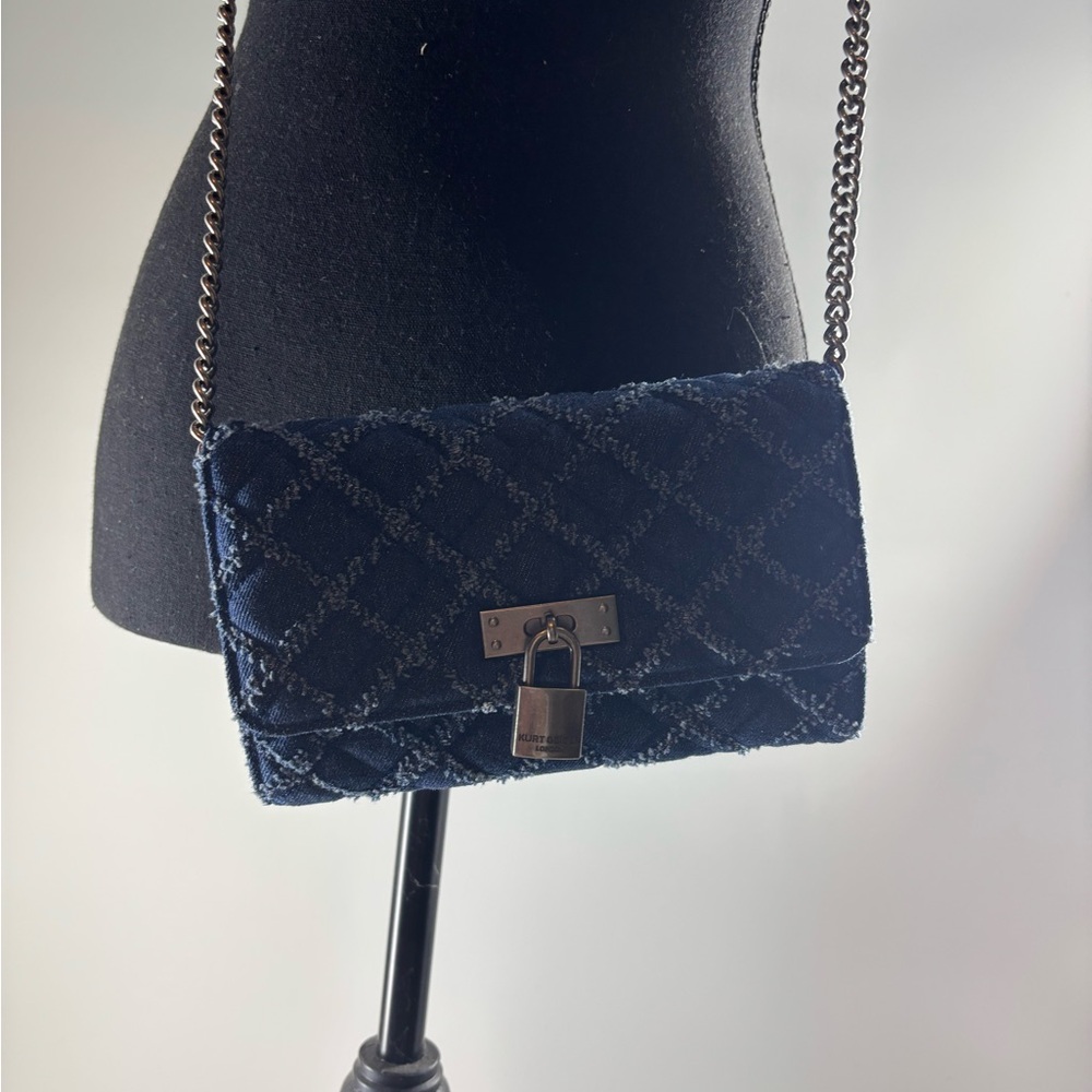 Kurt Geiger Navy Quilted Crossbody Bag